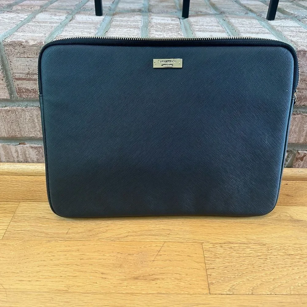 Kate Spade Black Laptop Sleeve Sleek Professional Design